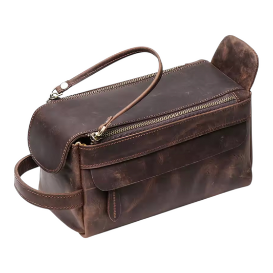 The Executive Leather Toiletry Bag
