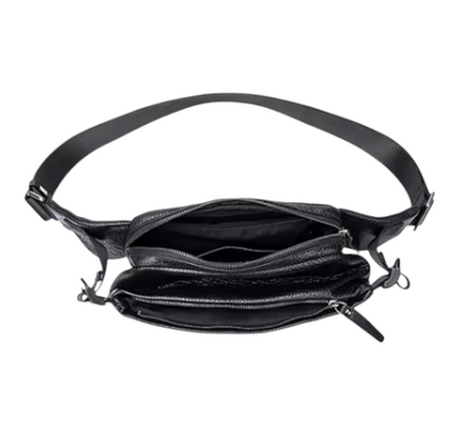Kvaril Classic Leather Crossbody Bag