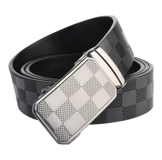 The Checkered Leather Belt