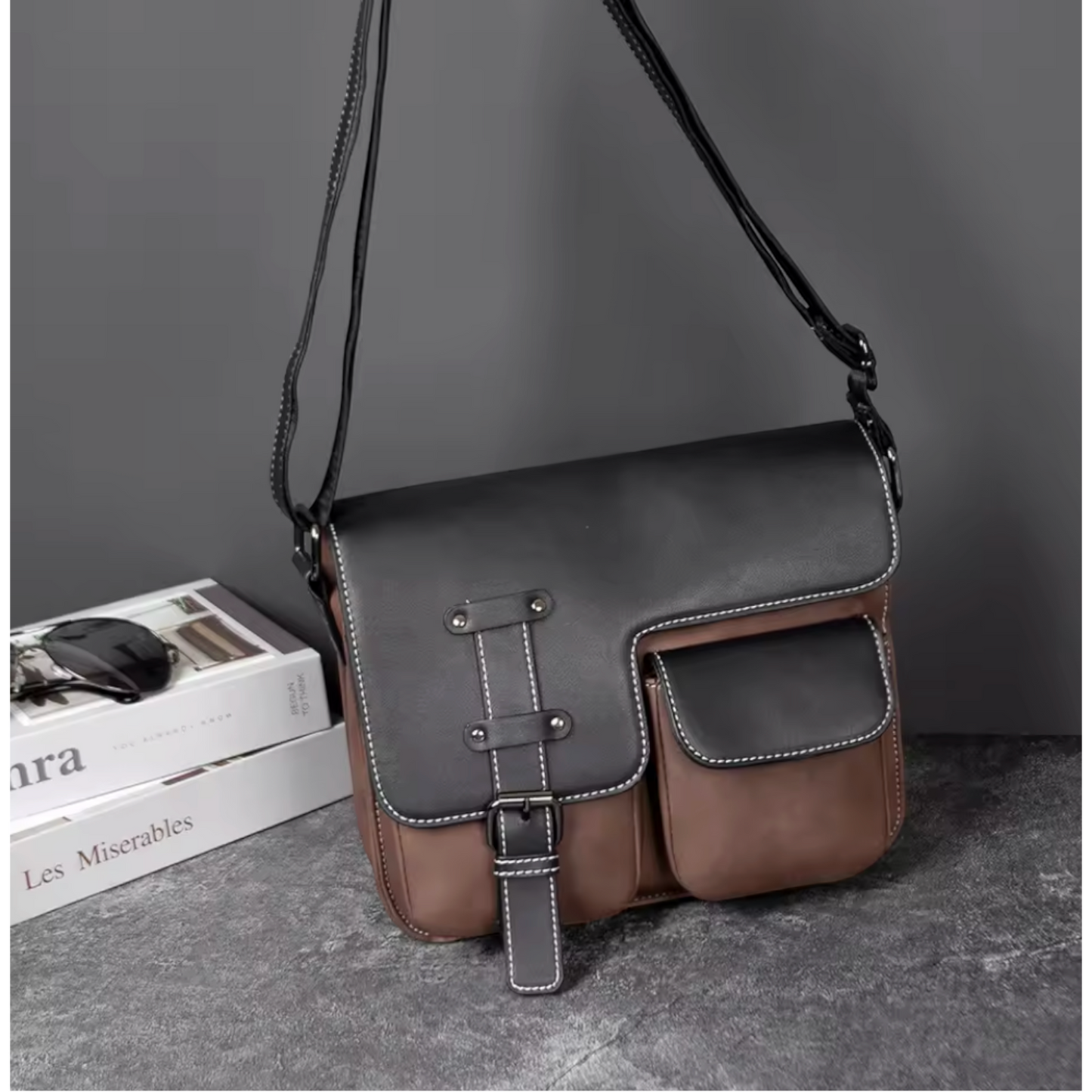 The Cambridge Vintage Vegan Leather Messenger