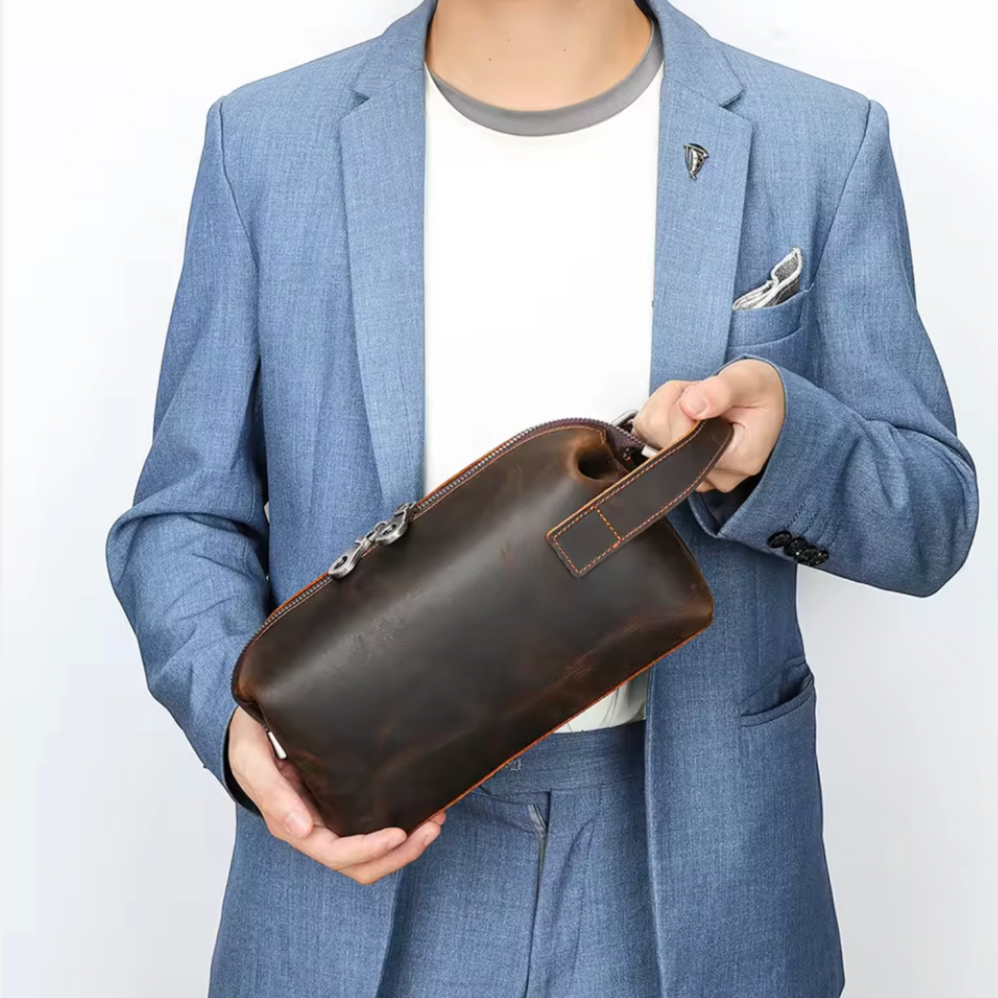 The Somerset Leather Toiletry Bag