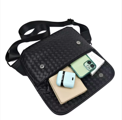 The Norwood Threaded Leather Crossbody Bag