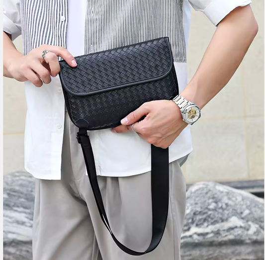 The Norwood Threaded Leather Crossbody Bag