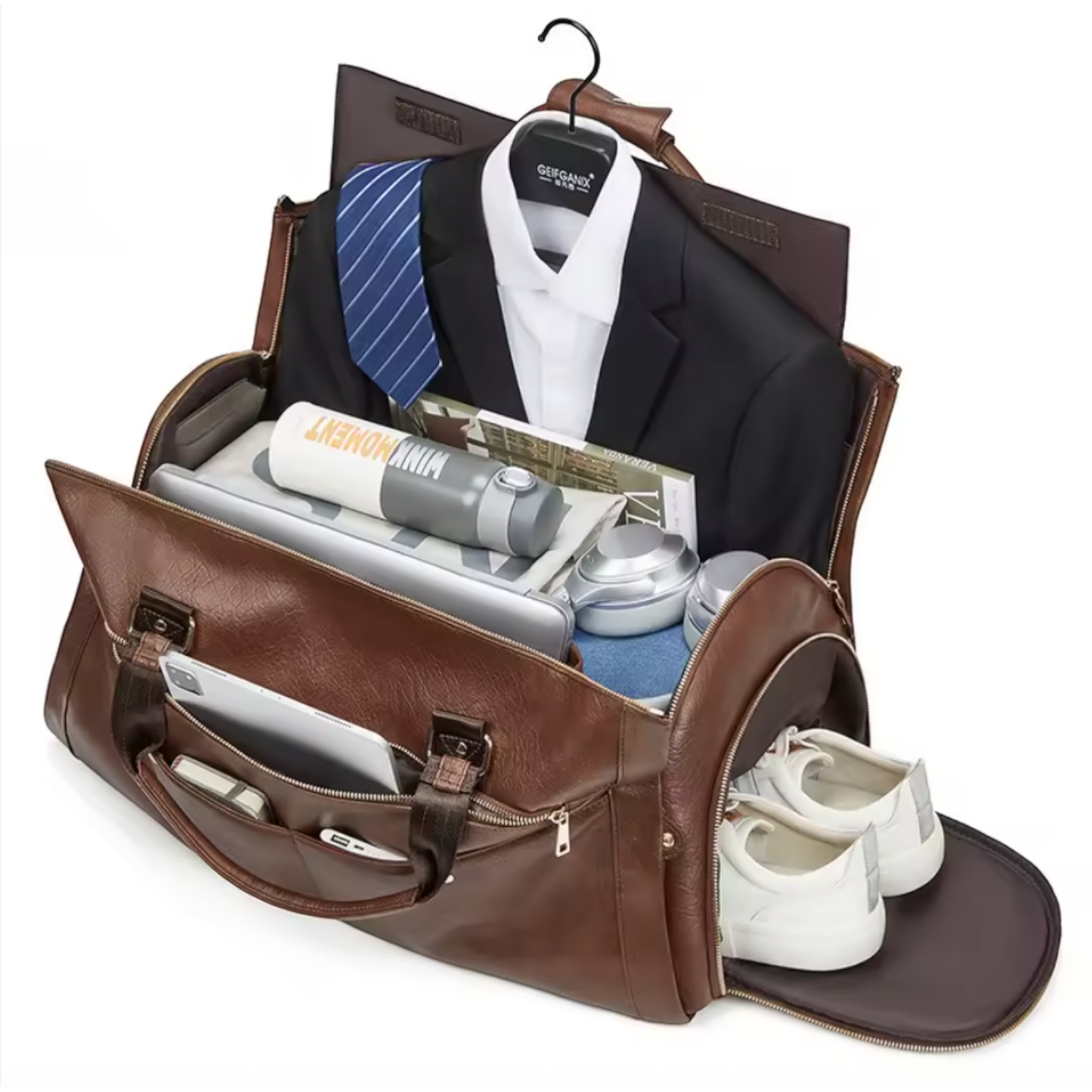 The Rutherford Retro Leather Duffle Bag