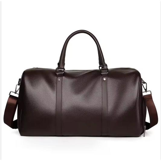 The Stratford Brown Leather Sports Duffel