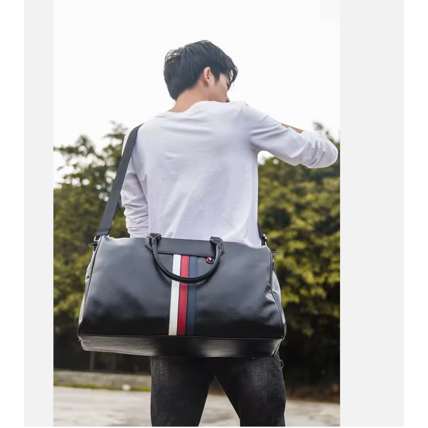 The Oxford Classic Leather Travel Duffle Bag