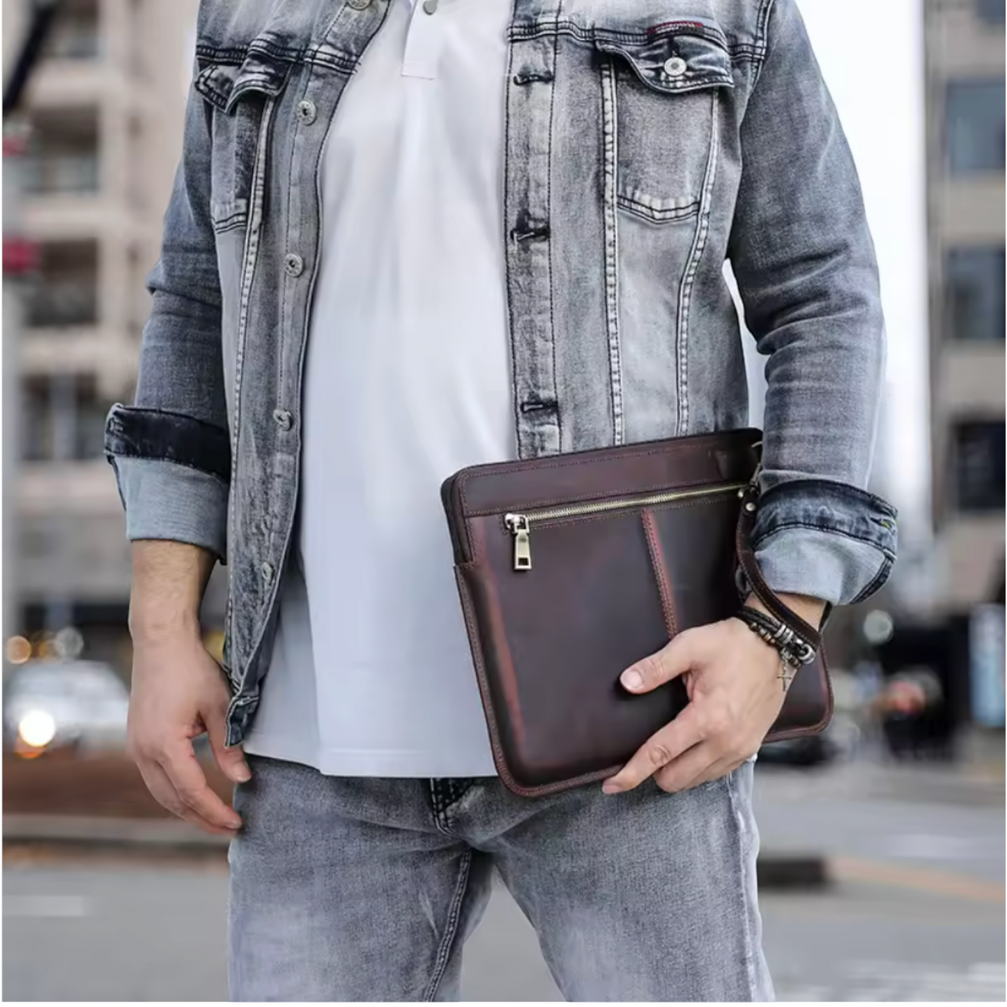 The Atlas Leather Laptop Sleeve