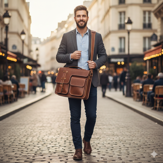 The Montford Vintage Leather Messenger Bag