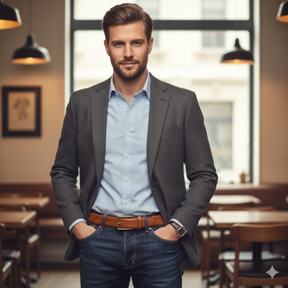 The Ashcroft Vintage Cowhide Leather Belt