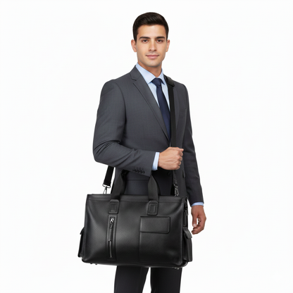 Luxe Leather Business Messenger Bag