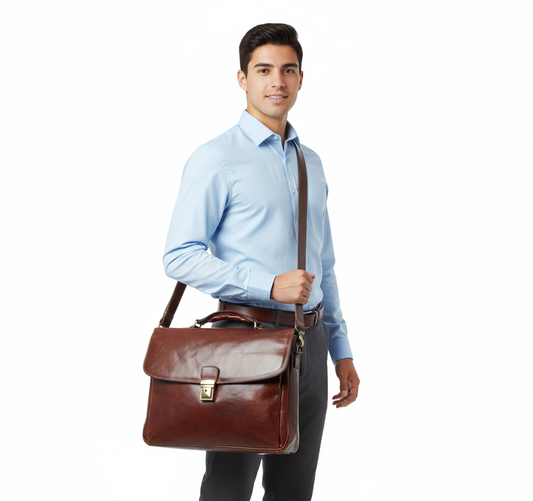 Standard International Leather Messenger Bag