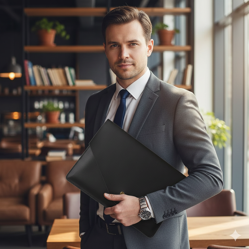 The Regent Leather Laptop Bag