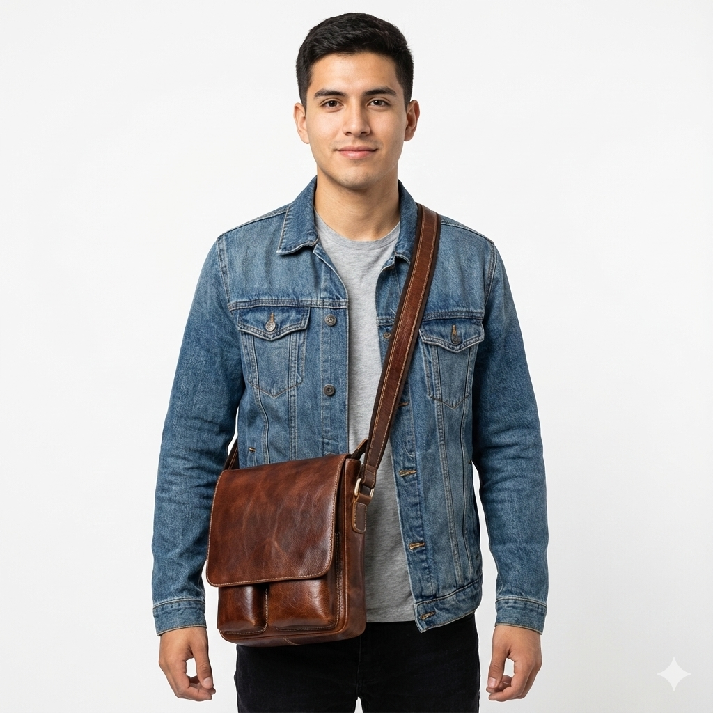 The Easton Leather Sling Bag (Red-Brown)