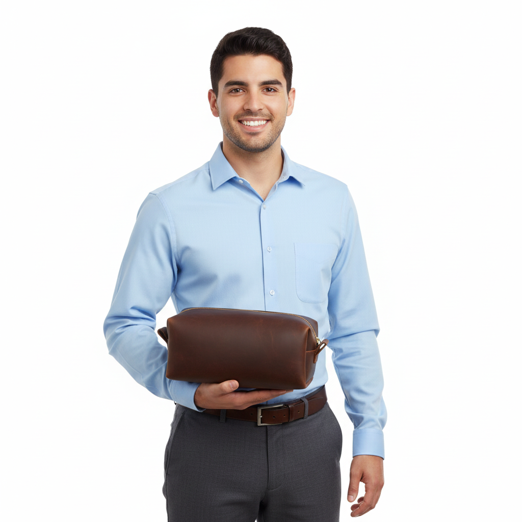 The Cambridge Leather Toiletry Bag