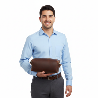 The Cambridge Leather Toiletry Bag